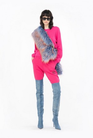 Pinko Joggers With Glossy Love Birds Logo Růžové | SN-PKO33739