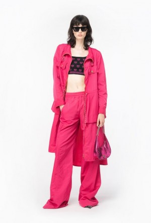 Pinko Technical Twill Cargo Trousers Růžové | SN-PKO33740