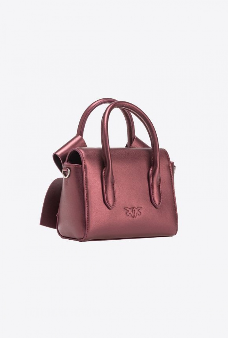 Pinko Aika Baby Purse In Pearly Læder Stříbrné | SN-PKO32677