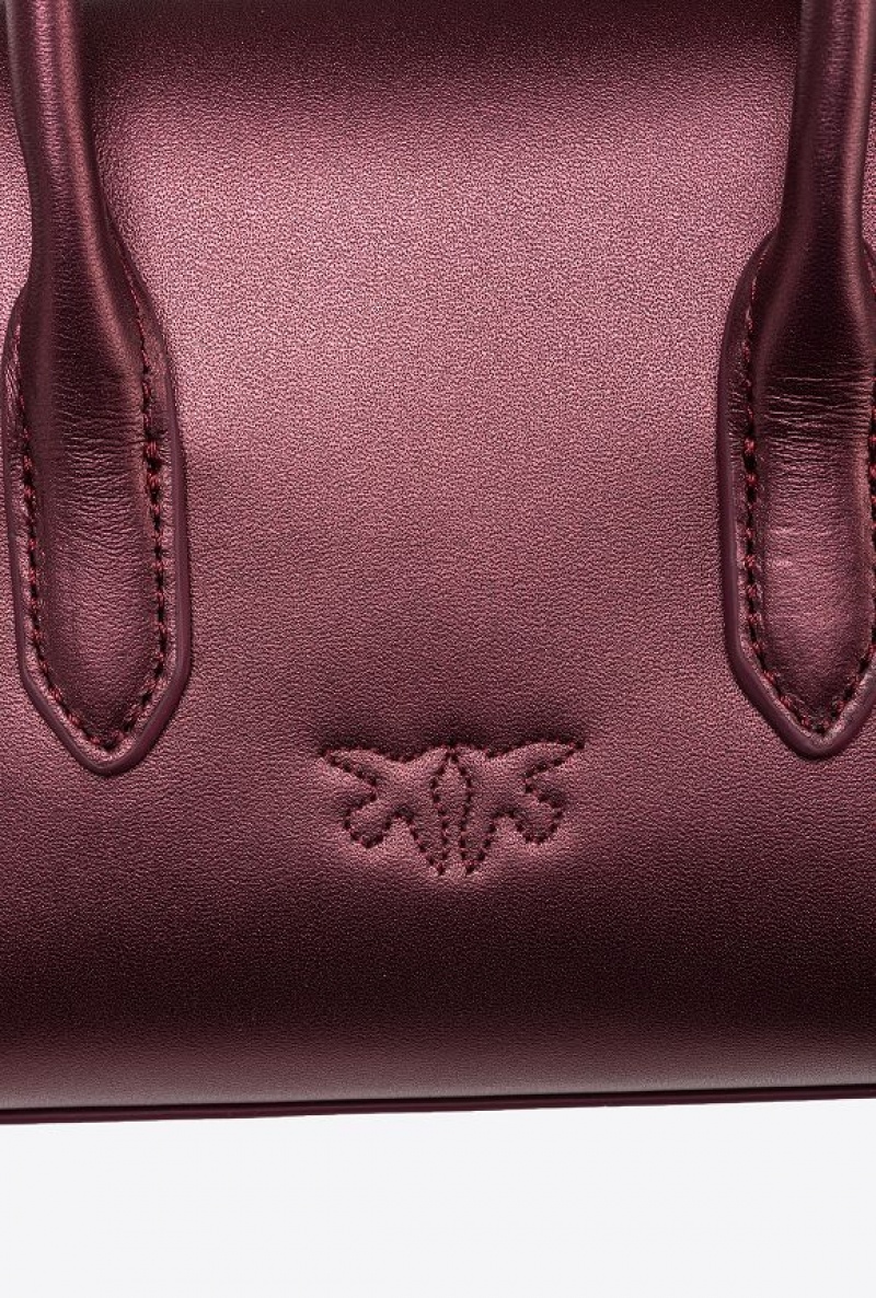 Pinko Aika Baby Purse In Pearly Læder Stříbrné | SN-PKO32390