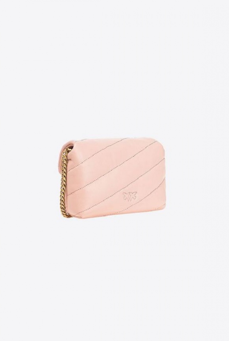 Pinko Baby Love Bag Puff Maxi Quilt Růžové Růžové Zlaté | SN-PKO32643