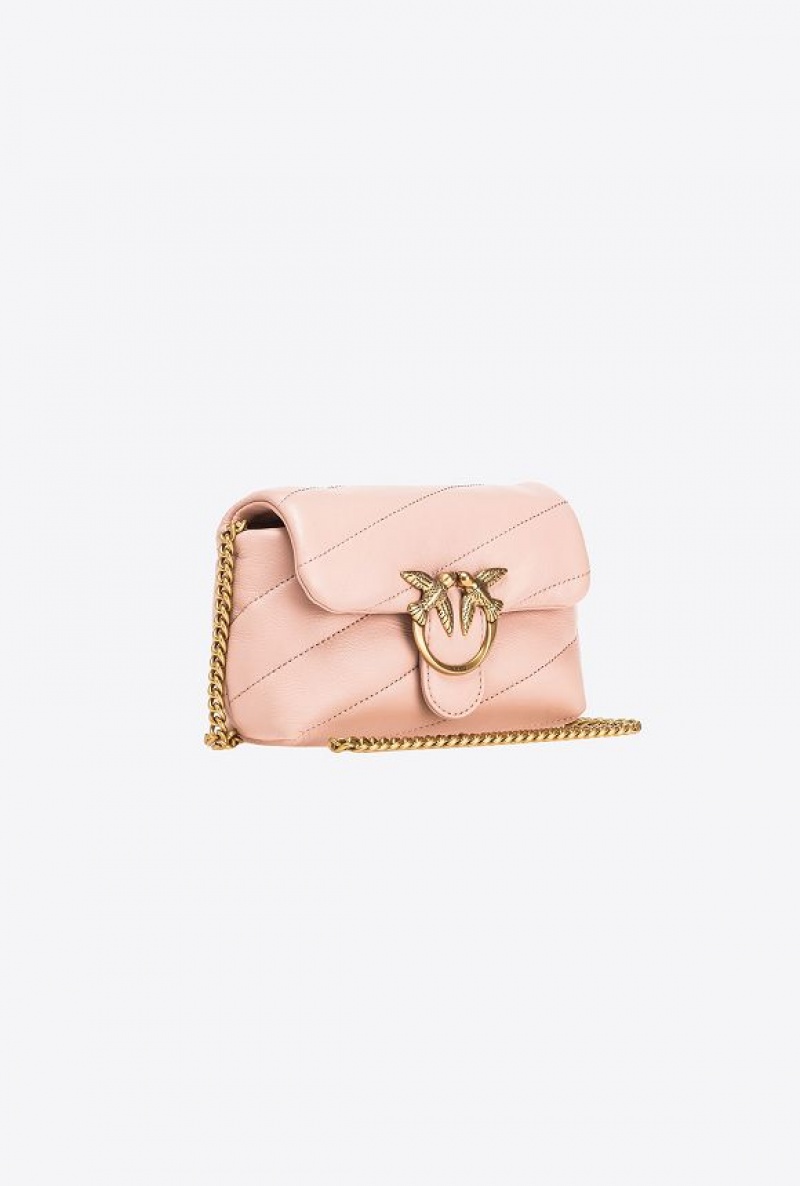 Pinko Baby Love Bag Puff Maxi Quilt Růžové Růžové Zlaté | SN-PKO32643