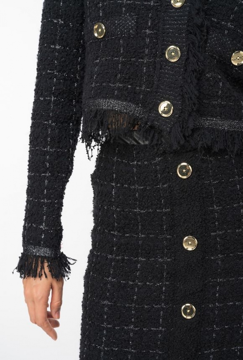Pinko Basketweave Mini Skirt Černé Šedé | SN-PKO33870