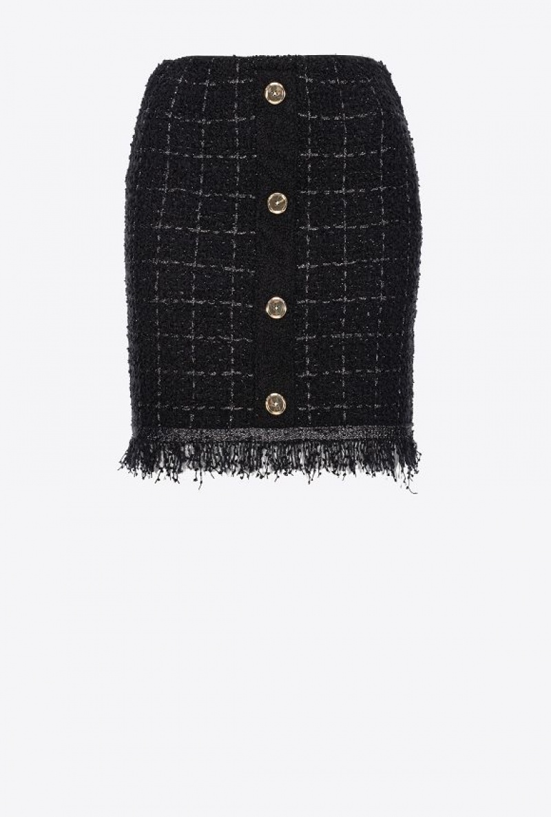 Pinko Basketweave Mini Skirt Černé Šedé | SN-PKO33870