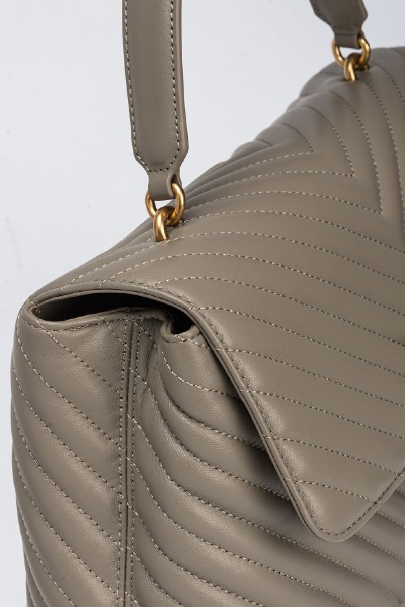 Pinko Big Lady Love Bag Puff Chevron Zlaté | SN-PKO32480