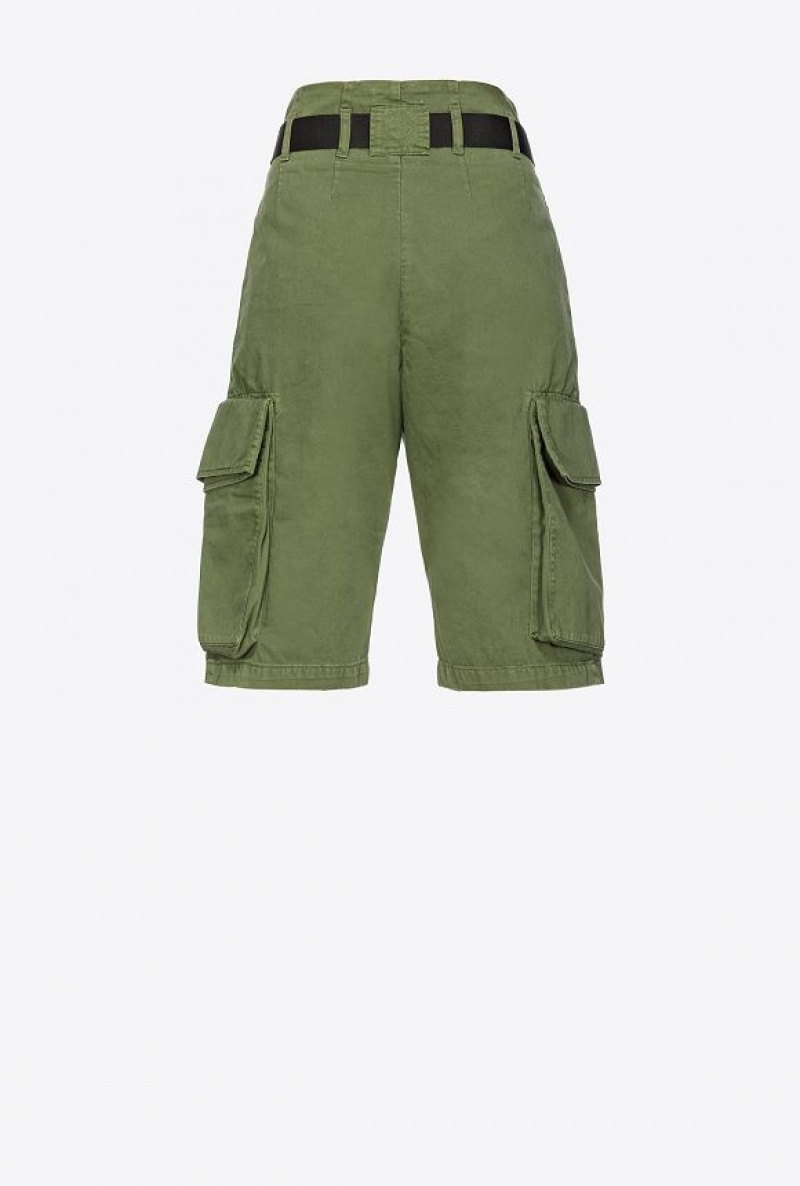 Pinko Cargo Bermuda Shorts Šedé Zelene | SN-PKO33751
