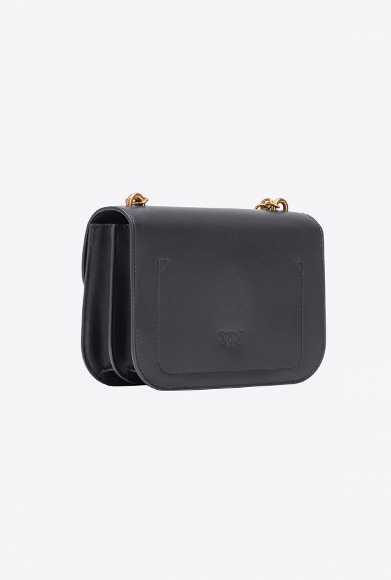 Pinko Classic Love Bag Bell In Læder Černé Zlaté | SN-PKO32360