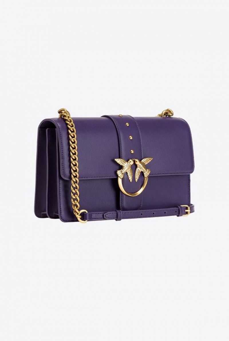 Pinko Classic Love Bag One Simply Fialové Zlaté | SN-PKO32330