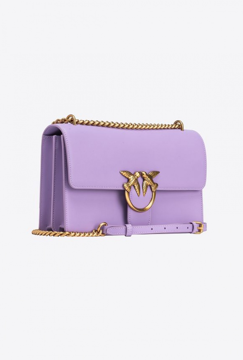 Pinko Classic Love Bag One Simply Fialové Zlaté | SN-PKO32522