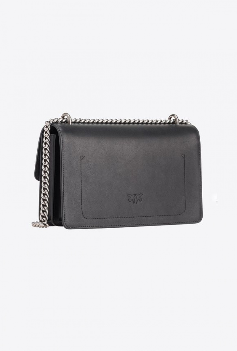 Pinko Classic Love Bag One Simply Černé Stříbrné | SN-PKO32525