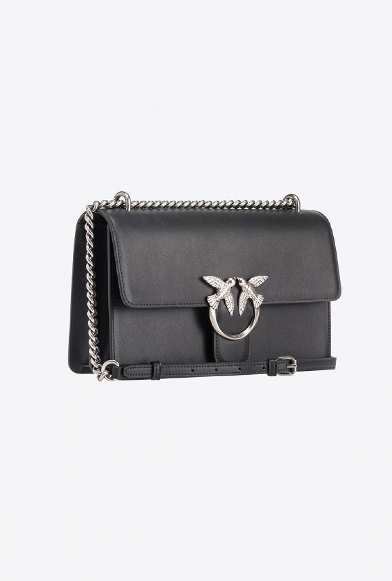 Pinko Classic Love Bag One Simply Černé Stříbrné | SN-PKO32525
