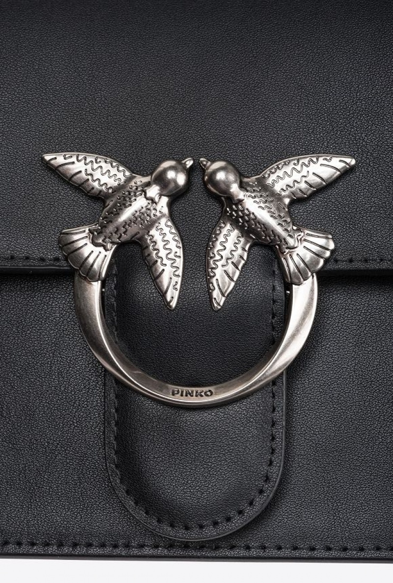 Pinko Classic Love Bag One Simply Černé Stříbrné | SN-PKO32525