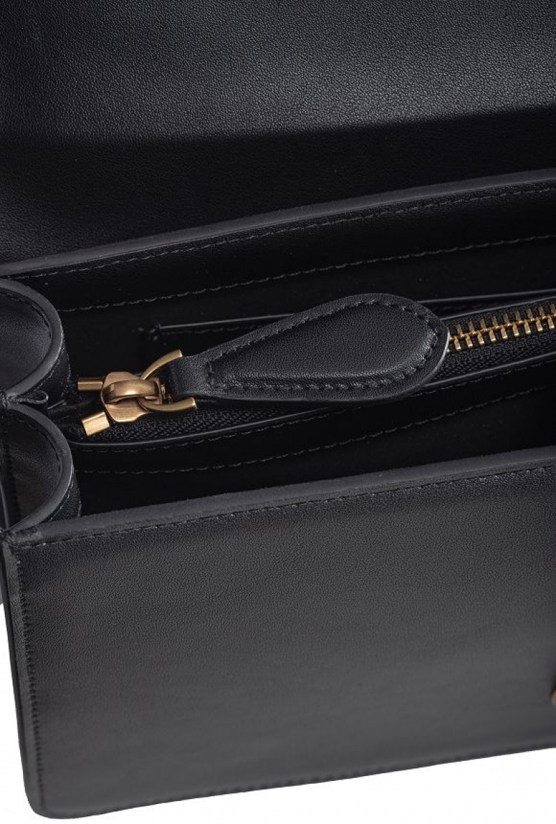 Pinko Classic Love Bag One With Piping Černé Zlaté | SN-PKO32553
