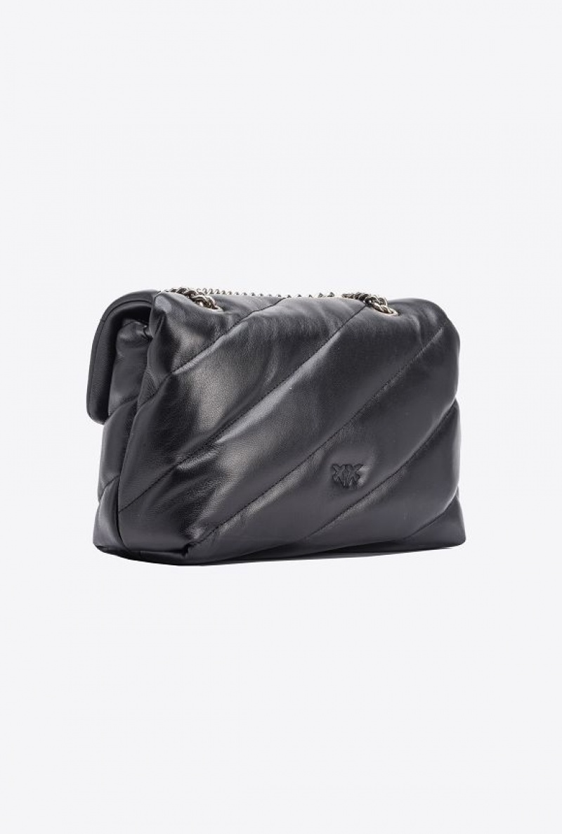 Pinko Classic Love Bag Puff Maxi Quilt Černé Stříbrné | SN-PKO32495