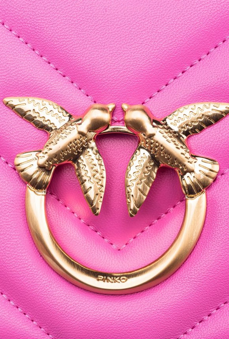 Pinko Classic Love Bag Click Big Chevron Zlaté | SN-PKO32326