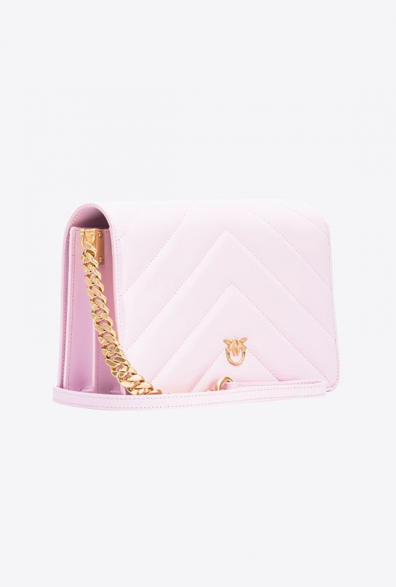 Pinko Classic Love Bag Click Big Chevron Zlaté | SN-PKO32374