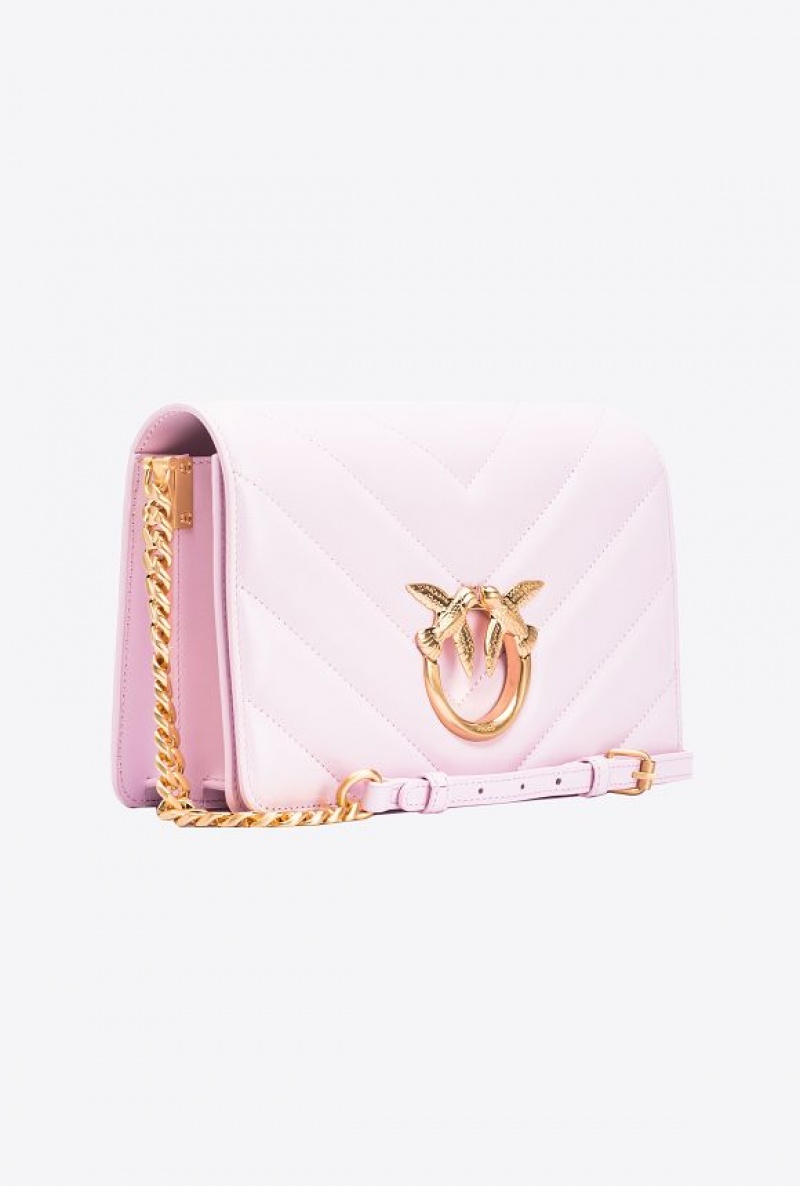 Pinko Classic Love Bag Click Big Chevron Zlaté | SN-PKO32374