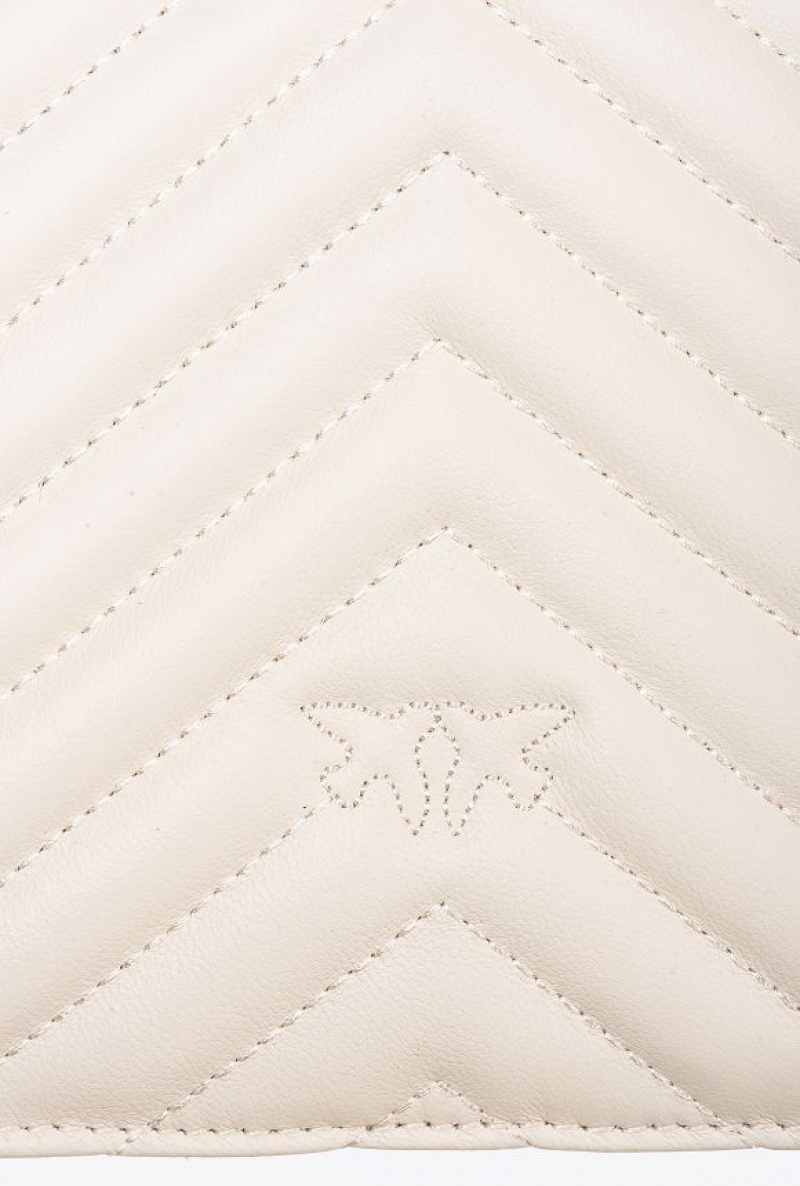 Pinko Classic Love Bag One Chevron Bílé Bílé Zlaté | SN-PKO32502