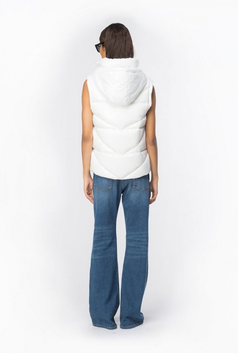 Pinko Down Vest Bílé | SN-PKO33612