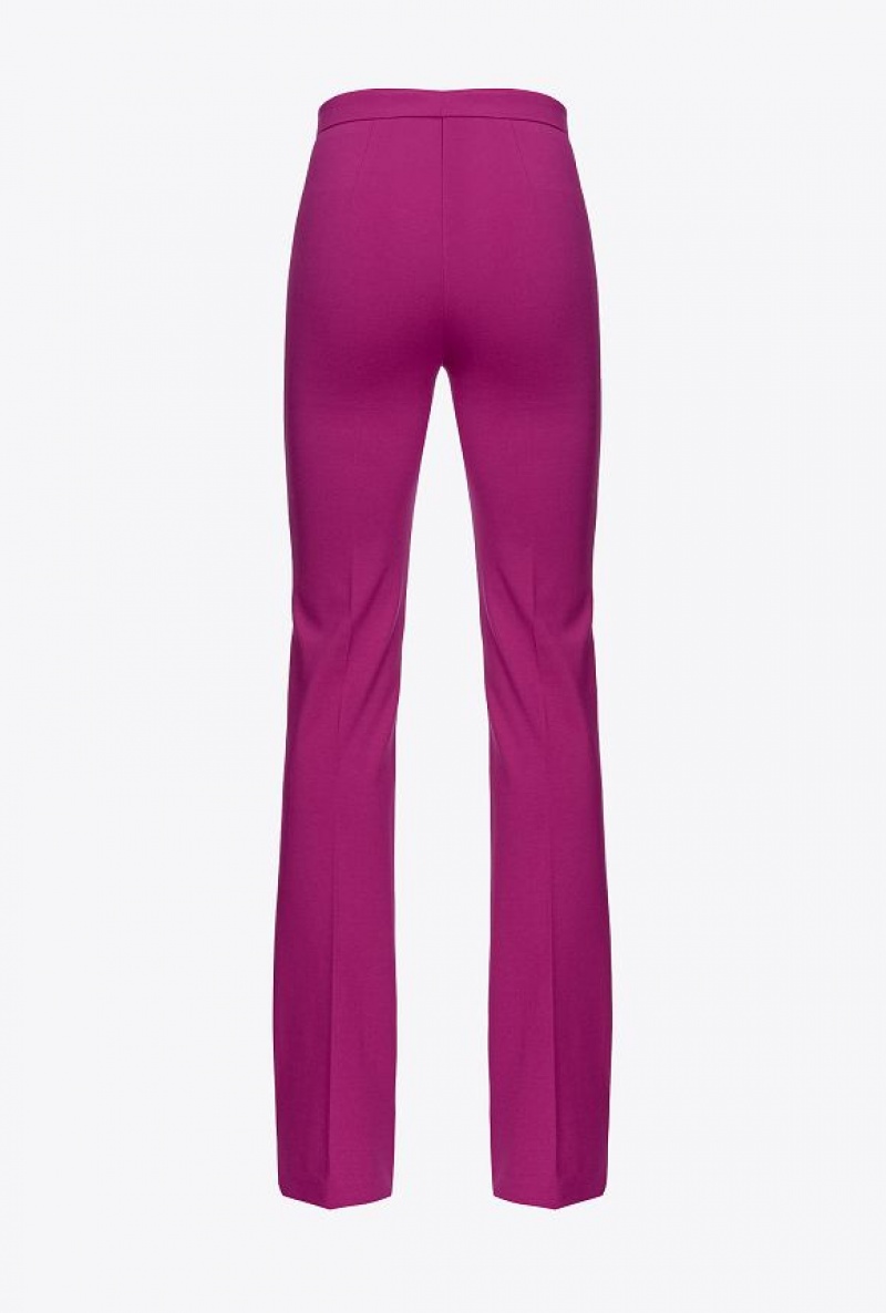 Pinko Flared Full Milano Trousers Fialové | SN-PKO33919