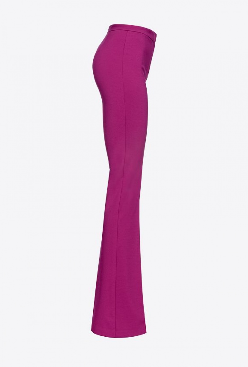 Pinko Flared Full Milano Trousers Fialové | SN-PKO33919