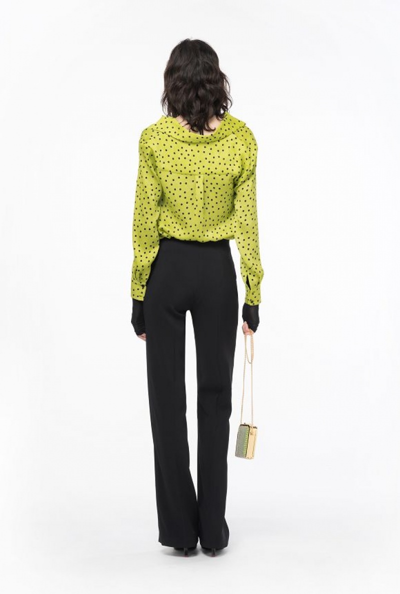 Pinko Flared Full Milano Trousers Černé | SN-PKO33745