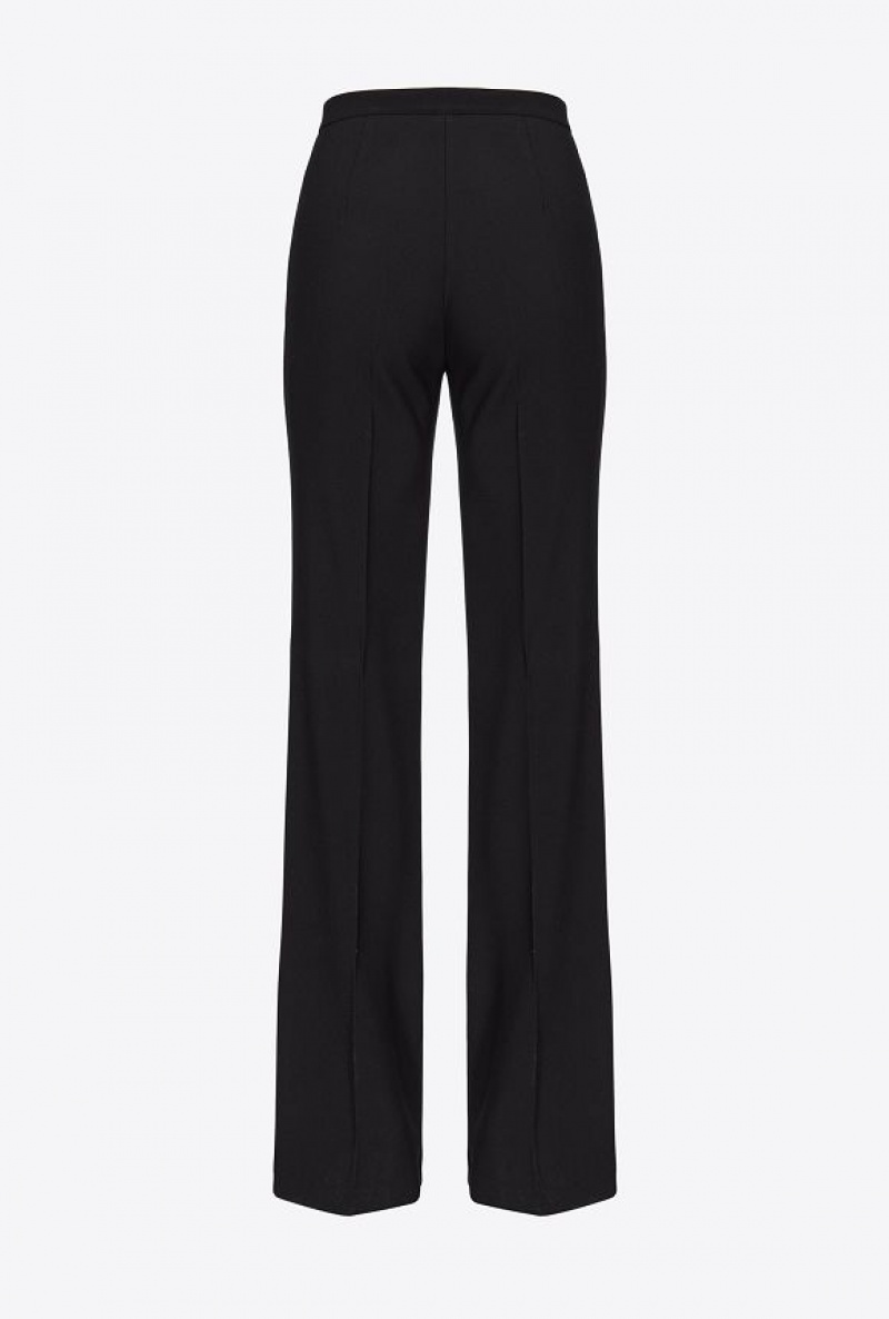 Pinko Flared Full Milano Trousers Černé | SN-PKO33745