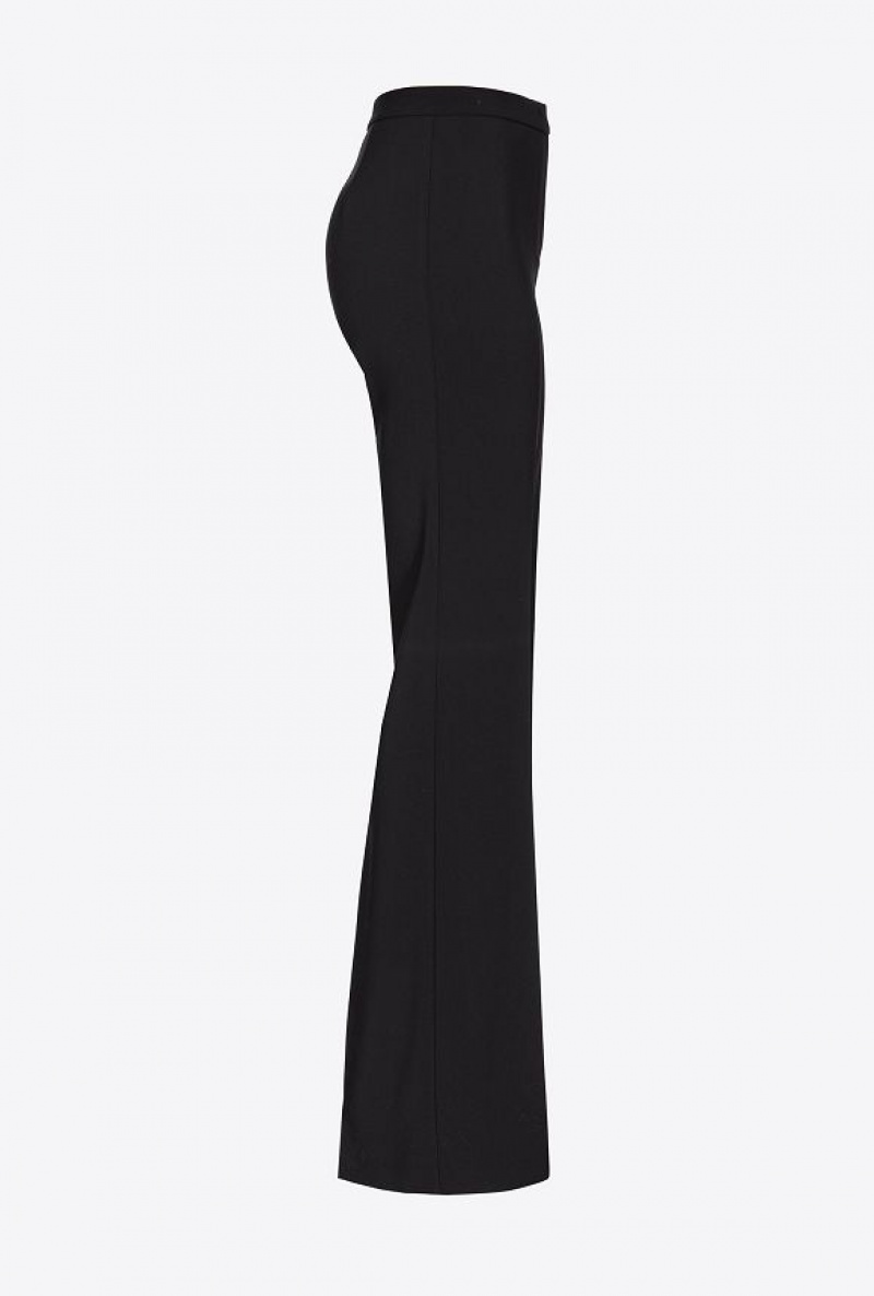 Pinko Flared Full Milano Trousers Černé | SN-PKO33745