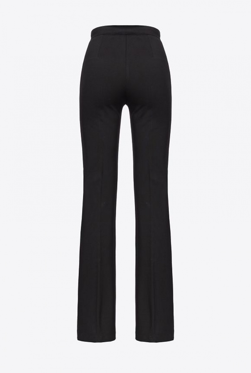 Pinko Flared Stretch Technical Trousers Černé | SN-PKO33679