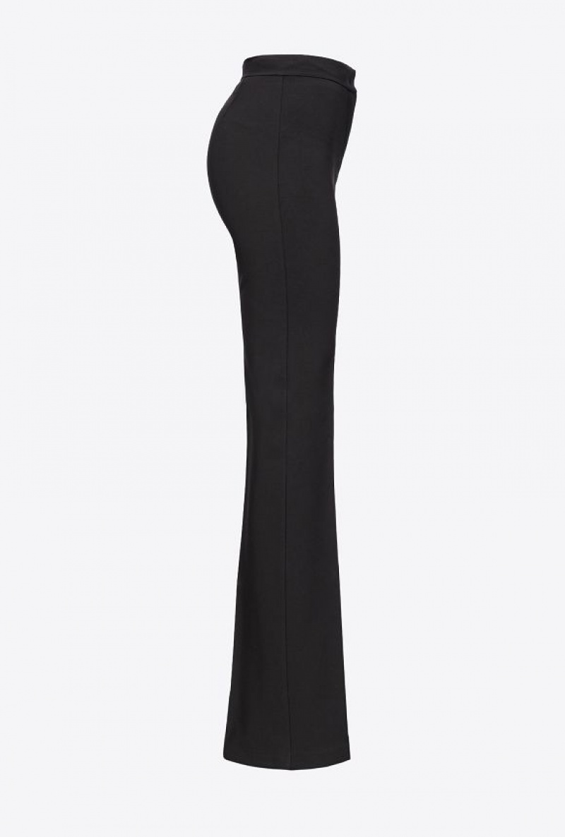 Pinko Flared Stretch Technical Trousers Černé | SN-PKO33679