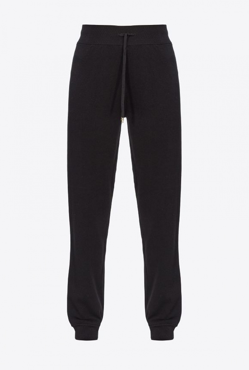 Pinko Fleece Joggers Černé | SN-PKO33820