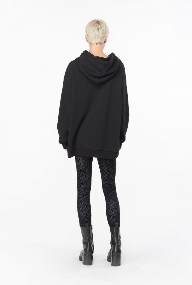 Pinko Flocked-logo Leggings Černé | SN-PKO33734
