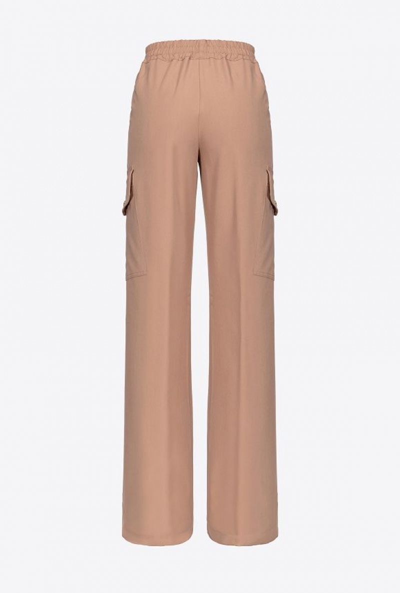 Pinko Flowing Cargo Trousers Tmavě Meruňka | SN-PKO33892