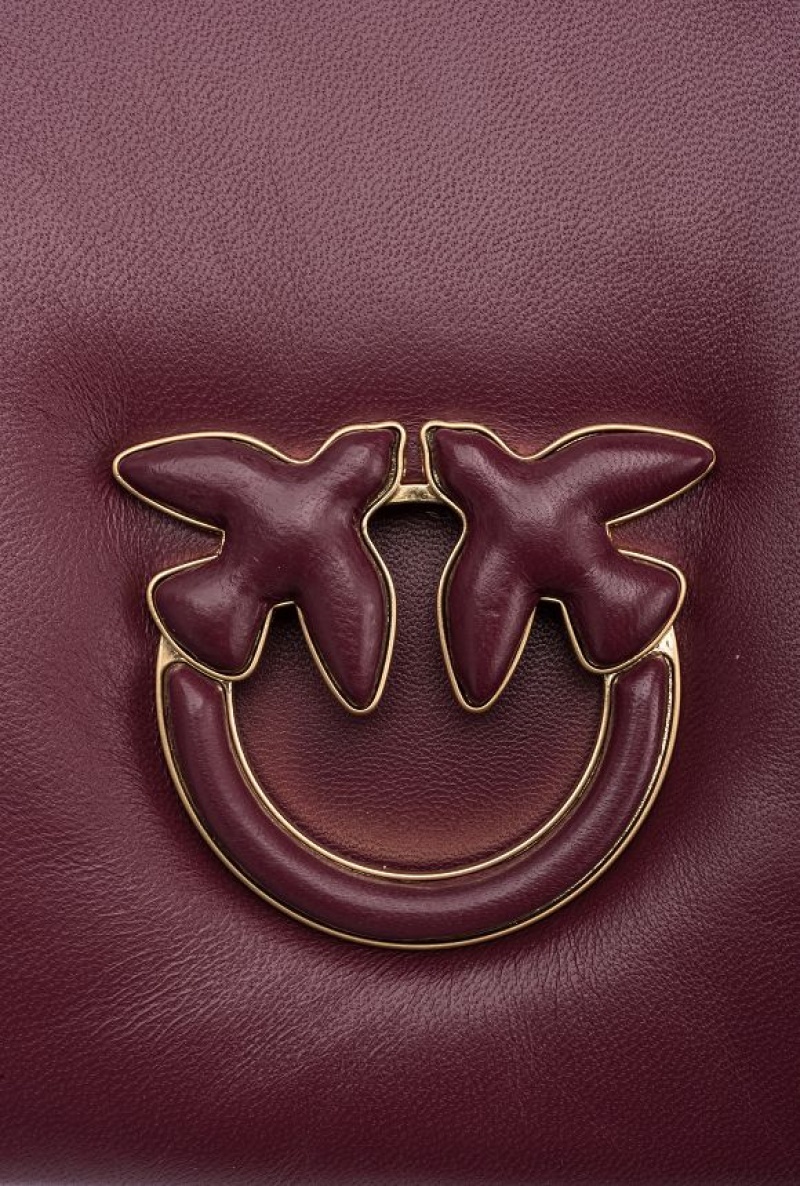 Pinko Galleria Classic Love Bag Click Puff Vínové Vínové Zlaté | SN-PKO32923