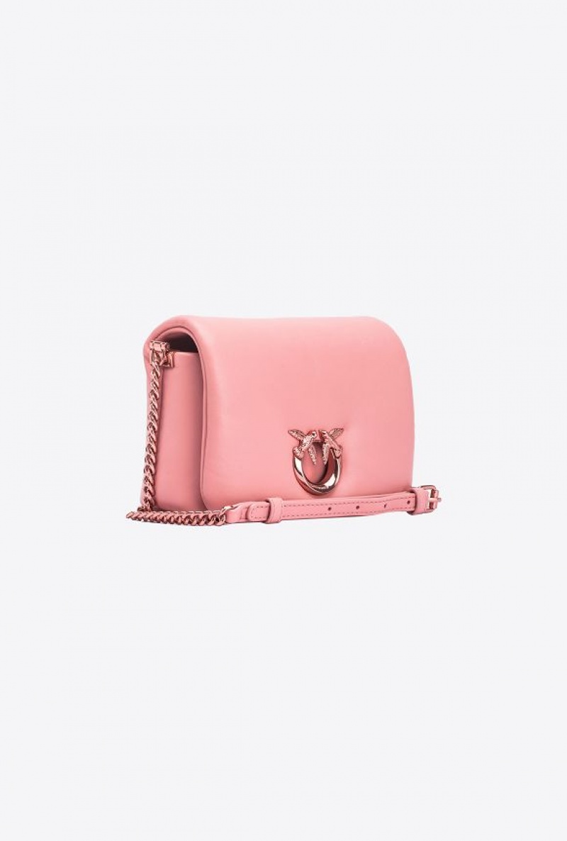 Pinko Galleria Nappa Læder Baby Love Bag Click Puff Růžové Béžový | SN-PKO32346