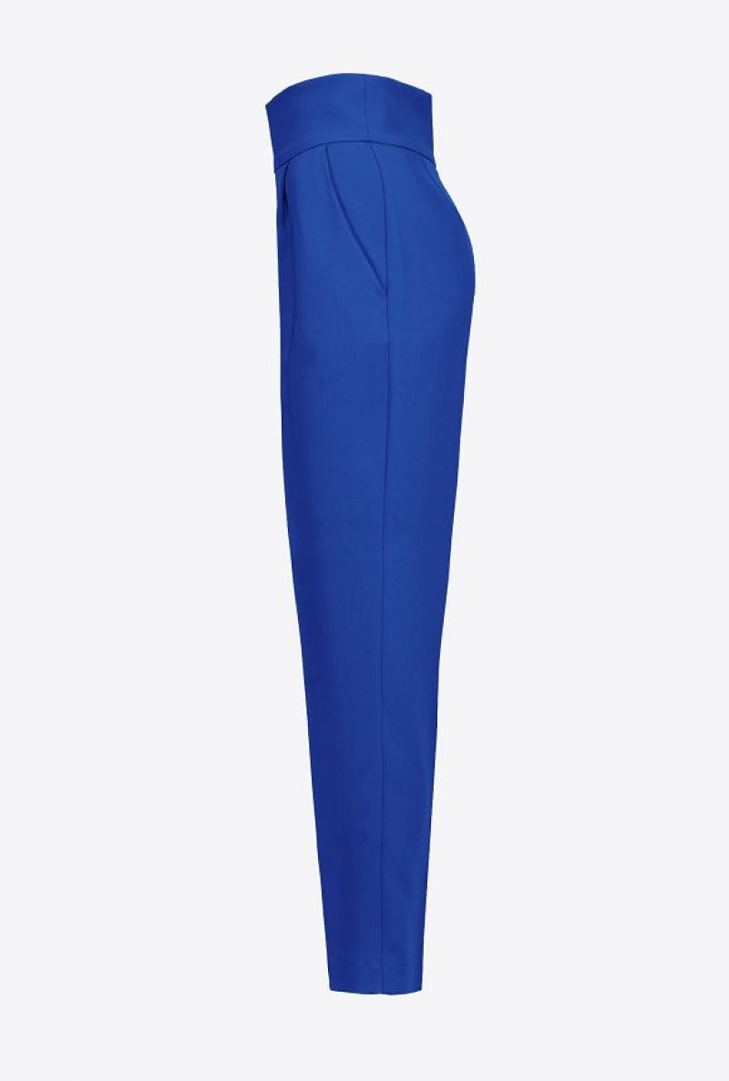 Pinko High-waisted Stretch CrêPe Trousers Blankyt | SN-PKO33696