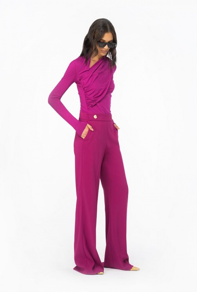 Pinko Jersey Svetrové With Draping Fialové | SN-PKO33317