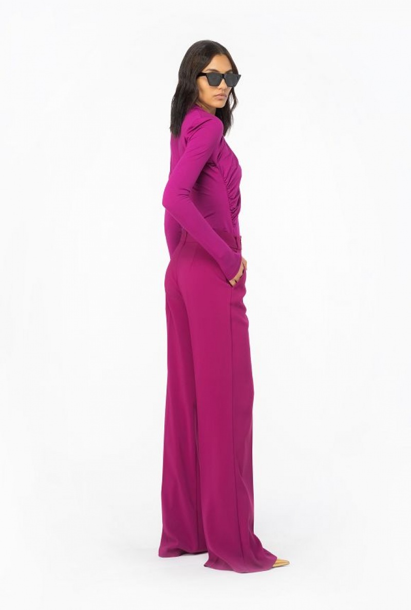 Pinko Jersey Svetrové With Draping Fialové | SN-PKO33317