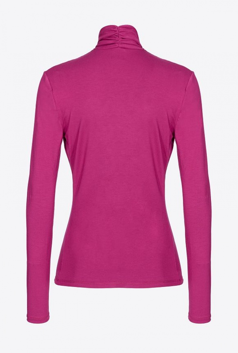 Pinko Jersey Svetrové With Draping Fialové | SN-PKO33317