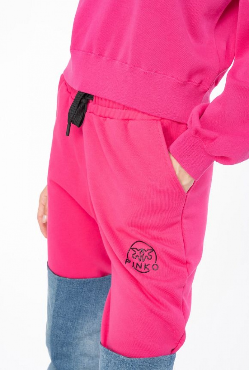 Pinko Joggers With Glossy Love Birds Logo Růžové | SN-PKO33739