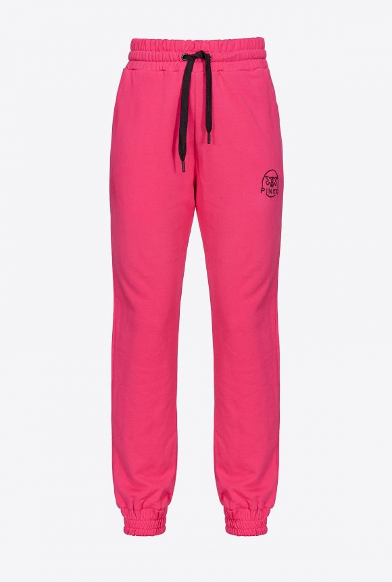 Pinko Joggers With Glossy Love Birds Logo Růžové | SN-PKO33739
