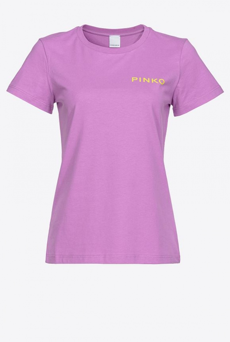 Pinko Lady T-shirt Fialové | SN-PKO33361