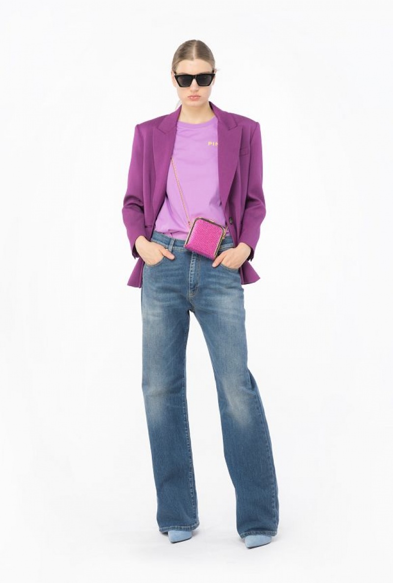 Pinko Lady T-shirt Fialové | SN-PKO33361
