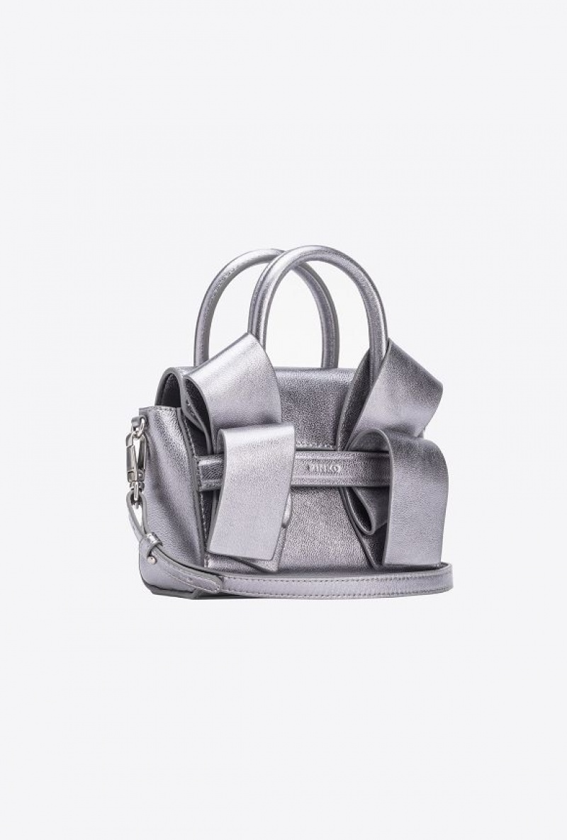 Pinko Laminated Aika Baby Purse Stříbrné Stříbrné | SN-PKO32721