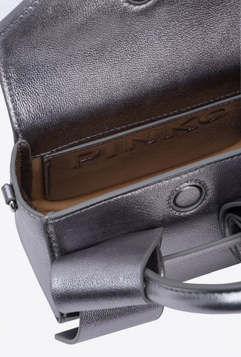 Pinko Laminated Aika Baby Purse Stříbrné Stříbrné | SN-PKO32875