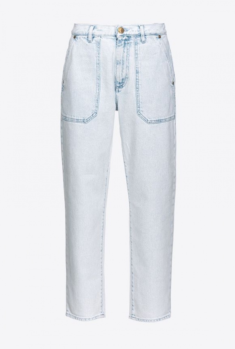 Pinko Light-coloured Chino-style Jeans Blankyt Světle Modré | SN-PKO33987