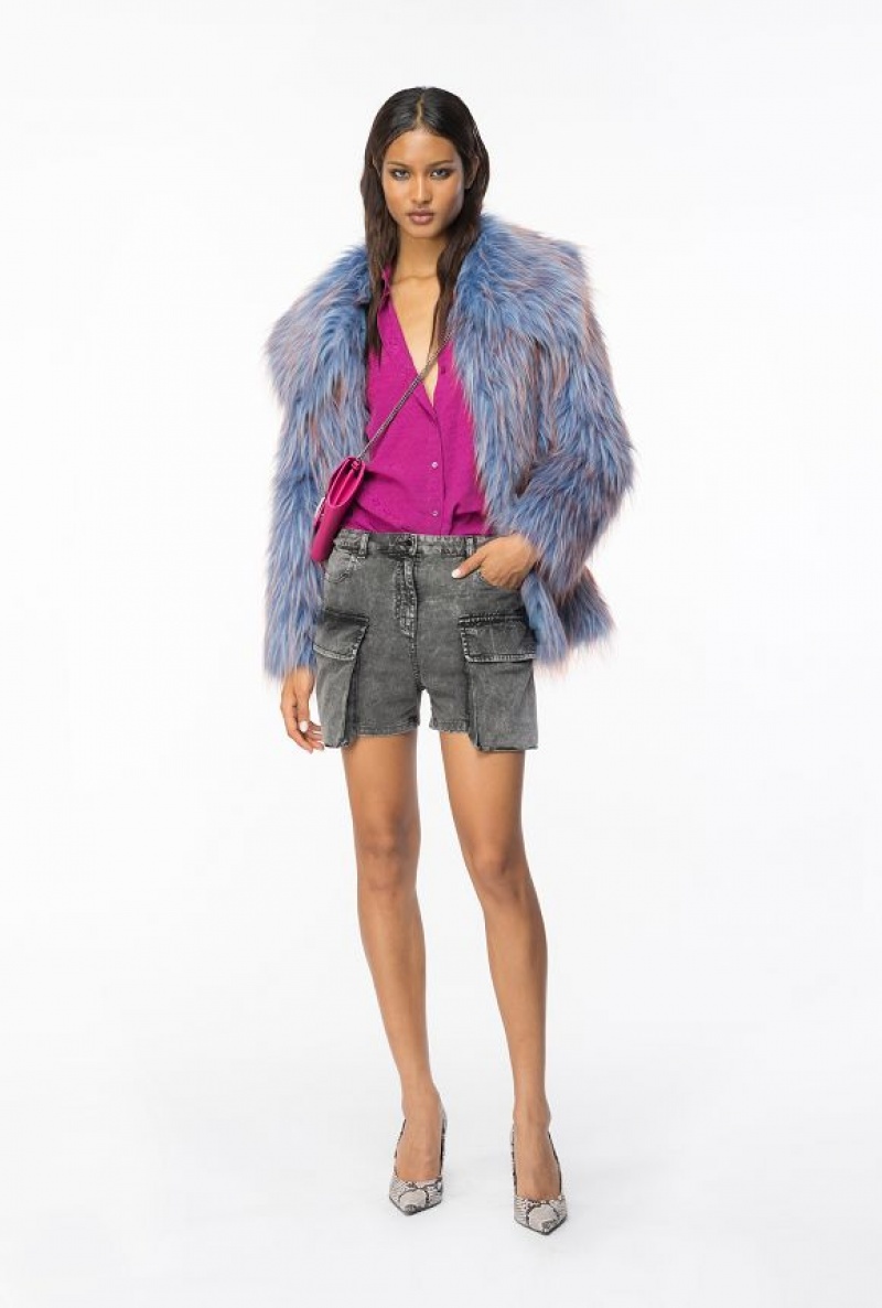 Pinko Logo Jacquard Shirt Fialové | SN-PKO33316