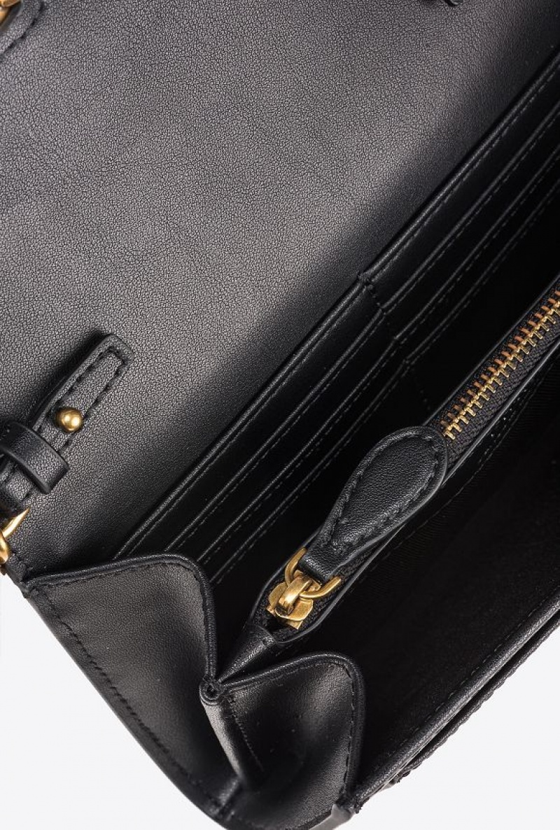 Pinko Love Bag One Wallet Simply Černé Zlaté | SN-PKO32454