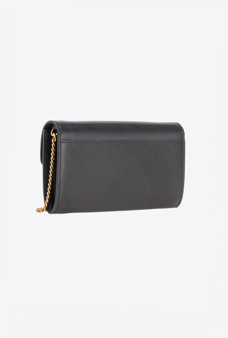 Pinko Love Bag One Wallet Simply Černé Zlaté | SN-PKO32789