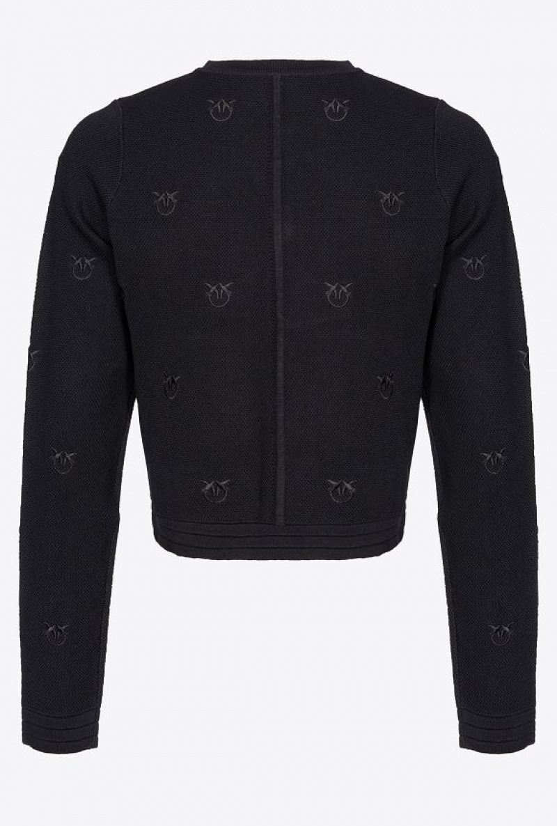 Pinko Love Birds Jacquard Jacket Černé | SN-PKO33869
